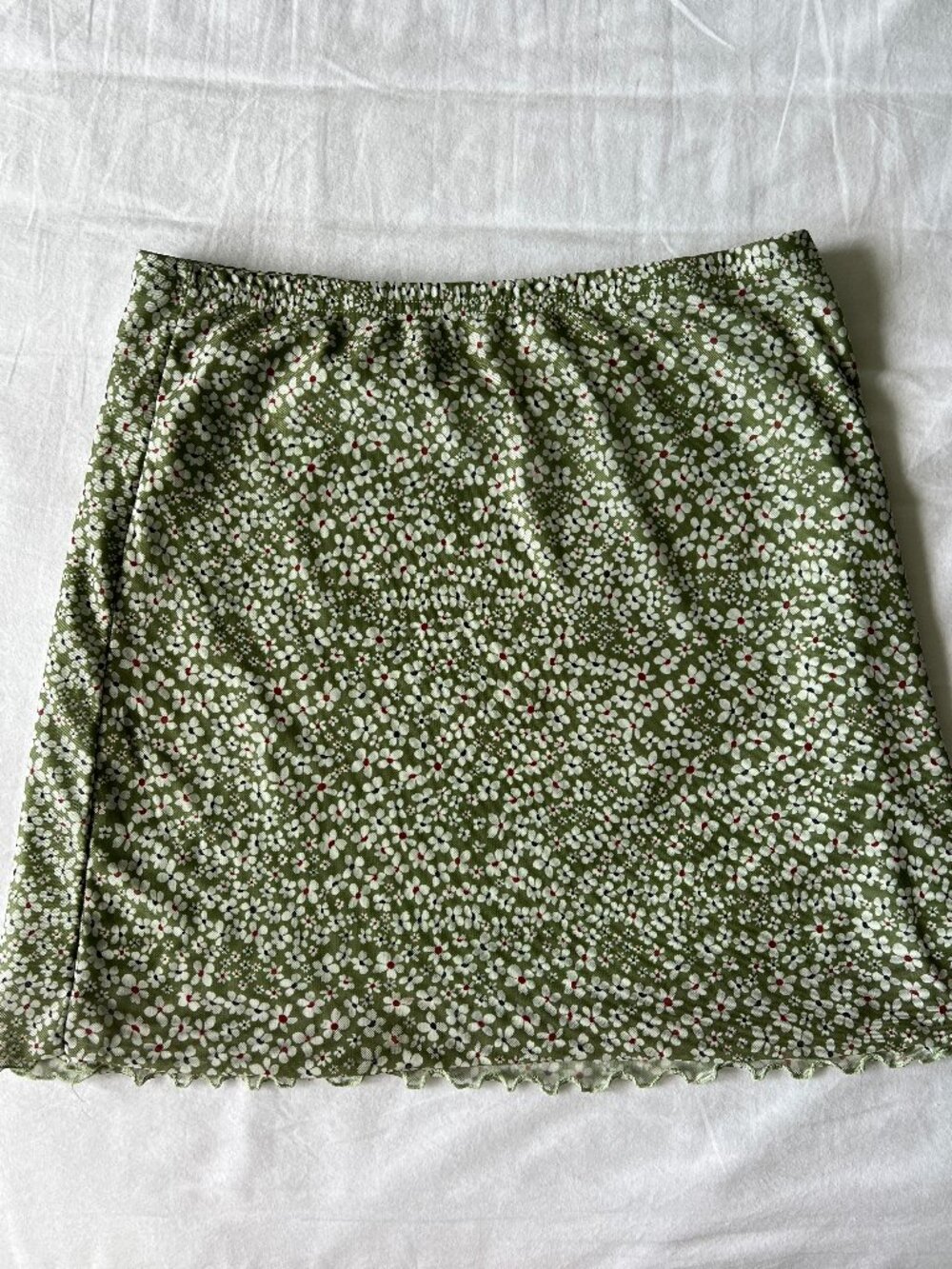 Green Floral Pattern Skirt SHEIN